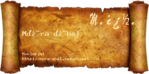 Móra Ábel névjegykártya