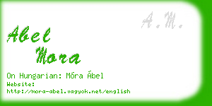 abel mora business card